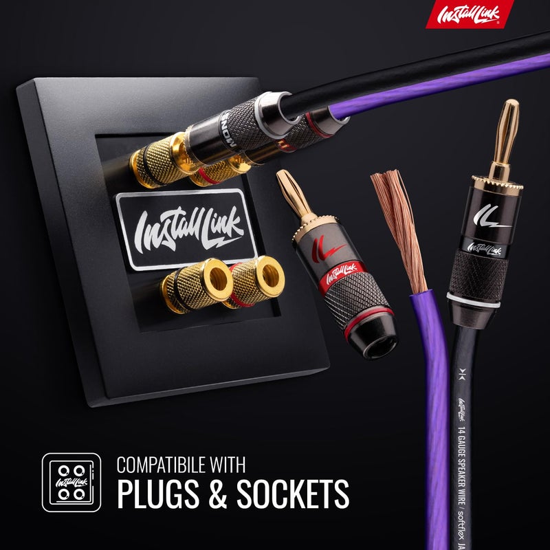 Install Link 14 AWG Gauge Speaker Wire Cable (30 Feet) Stereo, Car or Home Theater, CCA - Image 4